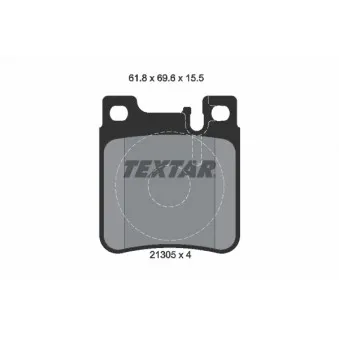 Jeu de 4 plaquettes de frein avant TEXTAR 2130504 pour MERCEDES-BENZ CLASSE C C 32 AMG Kompressor - 354cv