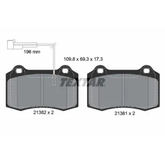 Jeu de 4 plaquettes de frein avant TEXTAR OEM 5892740