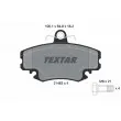 TEXTAR 2146306 - Jeu de 4 plaquettes de frein avant
