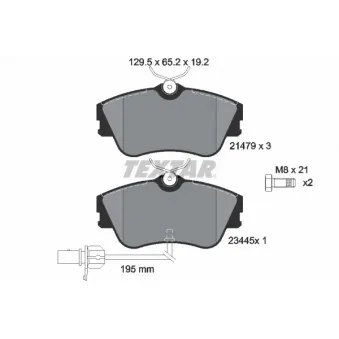 Jeu de 4 plaquettes de frein avant TEXTAR OEM 7D0698151B