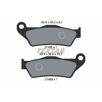 Jeu de 2 plaquettes de frein arrière TEXTAR 2148801 pour BMW R 1100 R 1100 R - 78cv