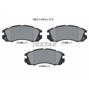 Jeu de 4 plaquettes de frein avant TEXTAR OEM 26296AA030