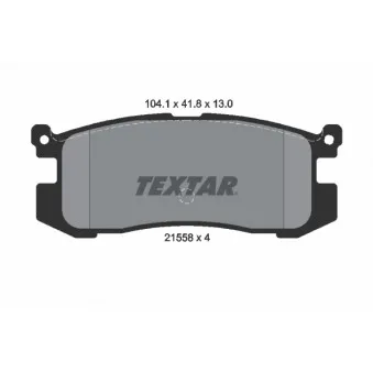 TEXTAR 2155801 - Jeu de 4 plaquettes de frein arrière