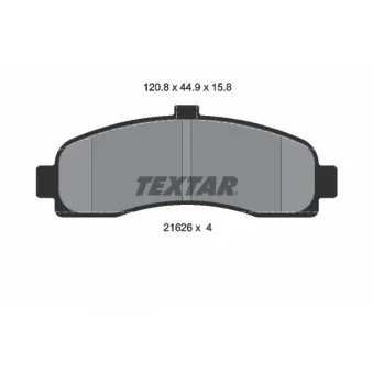TEXTAR 2162601 - Jeu de 4 plaquettes de frein avant