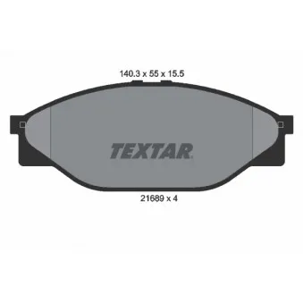 TEXTAR 2168901 - Jeu de 4 plaquettes de frein avant