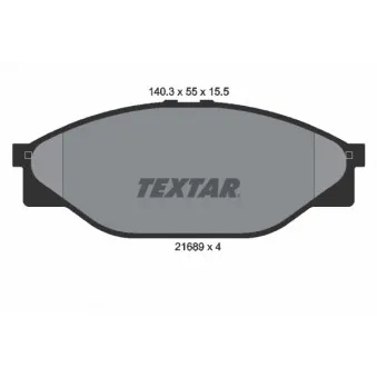 Jeu de 4 plaquettes de frein avant TEXTAR OEM 0446535220