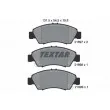 TEXTAR 2169701 - Jeu de 4 plaquettes de frein avant