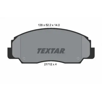 TEXTAR 2171201 - Jeu de 4 plaquettes de frein avant