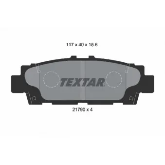 Jeu de 4 plaquettes de frein arrière TEXTAR OEM 0449250011