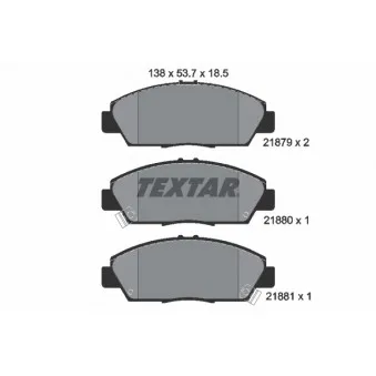 TEXTAR 2187901 - Jeu de 4 plaquettes de frein avant