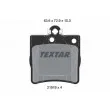 TEXTAR 2191981 - Jeu de 4 plaquettes de frein arrière