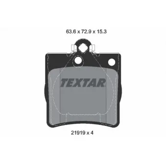 TEXTAR 2191981 - Jeu de 4 plaquettes de frein arrière