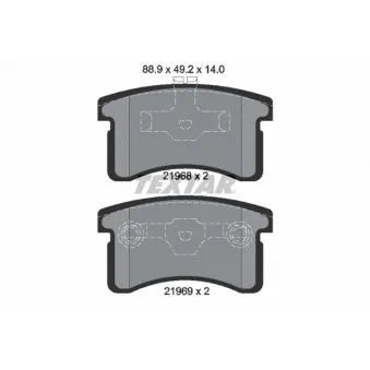 Jeu de 4 plaquettes de frein avant TEXTAR OEM 0449187228000