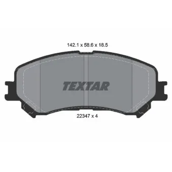TEXTAR 2234701 - Jeu de 4 plaquettes de frein avant