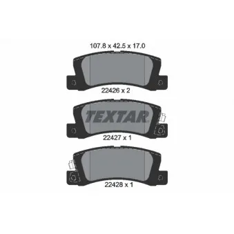 TEXTAR 2242601 - Jeu de 4 plaquettes de frein avant