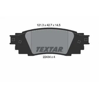 Jeu de 4 plaquettes de frein arrière TEXTAR 2243401