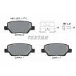 TEXTAR 2244901 - Jeu de 4 plaquettes de frein arrière