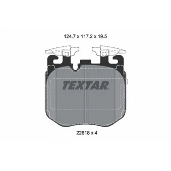TEXTAR 2261801 - Jeu de 4 plaquettes de frein avant
