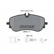 TEXTAR 2280201 - Jeu de 4 plaquettes de frein arrière