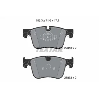 Jeu de 4 plaquettes de frein avant TEXTAR OEM 1667817080