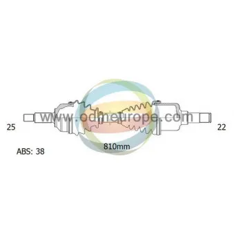 Arbre de transmission ODM-MULTIPARTS OEM 4950802A10
