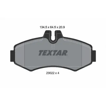 TEXTAR 2302201 - Jeu de 4 plaquettes de frein avant