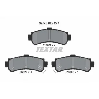 Jeu de 4 plaquettes de frein arrière TEXTAR OEM 440600M890