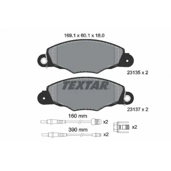 Jeu de 4 plaquettes de frein avant TEXTAR OEM 425211
