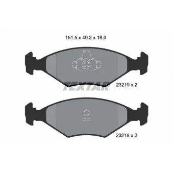 Jeu de 4 plaquettes de frein avant TEXTAR OEM 9947917