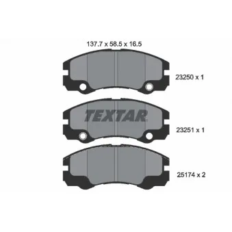 Jeu de 4 plaquettes de frein avant TEXTAR OEM 97227235