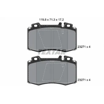 Jeu de 4 plaquettes de frein avant TEXTAR OEM 0044207720