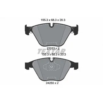 Jeu de 4 plaquettes de frein avant TEXTAR OEM 6780711