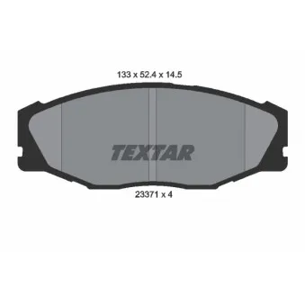 Jeu de 4 plaquettes de frein avant TEXTAR OEM 0446534010