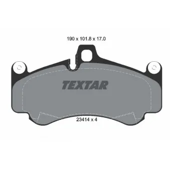 TEXTAR 2341401 - Jeu de 4 plaquettes de frein avant