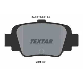 TEXTAR 2345401 - Jeu de 4 plaquettes de frein arrière