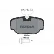 TEXTAR 2345801 - Jeu de 4 plaquettes de frein arrière