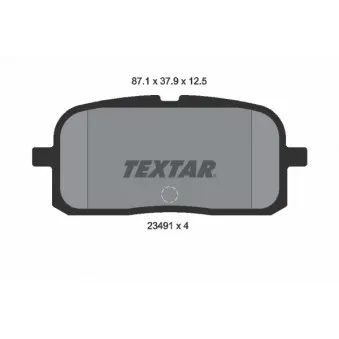 TEXTAR 2349101 - Jeu de 4 plaquettes de frein arrière