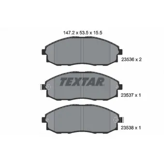 TEXTAR 2353601 - Jeu de 4 plaquettes de frein avant