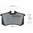 TEXTAR 2355402 - Jeu de 4 plaquettes de frein arrière