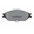 TEXTAR 2363501 - Jeu de 4 plaquettes de frein avant