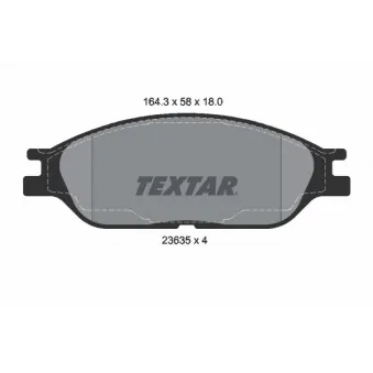 TEXTAR 2363501 - Jeu de 4 plaquettes de frein avant