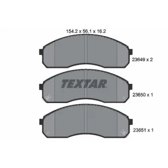 TEXTAR 2364901 - Jeu de 4 plaquettes de frein avant