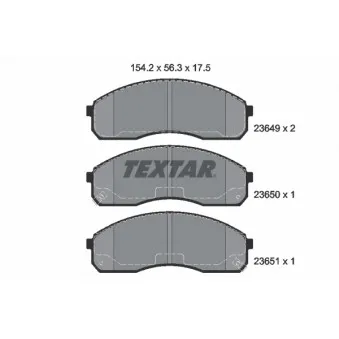 TEXTAR 2364904 - Jeu de 4 plaquettes de frein avant