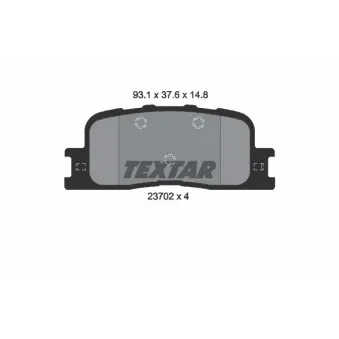 Jeu de 4 plaquettes de frein arrière TEXTAR OEM 0446633140