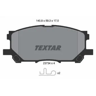 TEXTAR 2373401 - Jeu de 4 plaquettes de frein avant