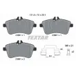 TEXTAR 2388101 - Jeu de 4 plaquettes de frein avant