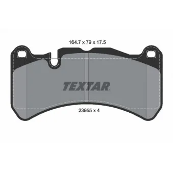 TEXTAR 2395501 - Jeu de 4 plaquettes de frein avant