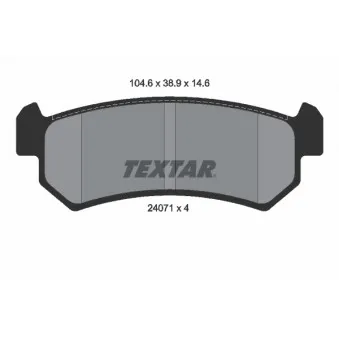 Jeu de 4 plaquettes de frein arrière TEXTAR OEM 96405131