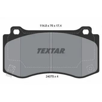 TEXTAR 2407501 - Jeu de 4 plaquettes de frein avant
