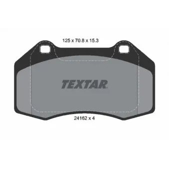 Jeu de 4 plaquettes de frein avant TEXTAR 2416201 pour RENAULT CLIO 2.0 16V Sport - 200cv